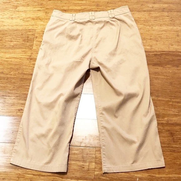 Jones Wear Sport Stretch tan crop wide leg pants. - Picture 5 of 12
